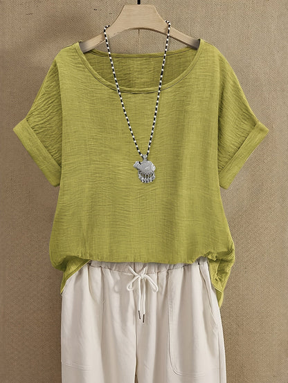 Blouse Décontractée Femme Manches Courtes Style Chic pour Été et Loisirs