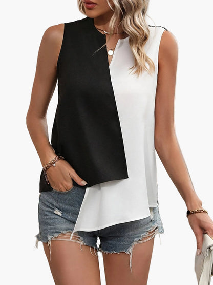 Débardeur asymétrique élégant pour femme – Style chic printemps/été