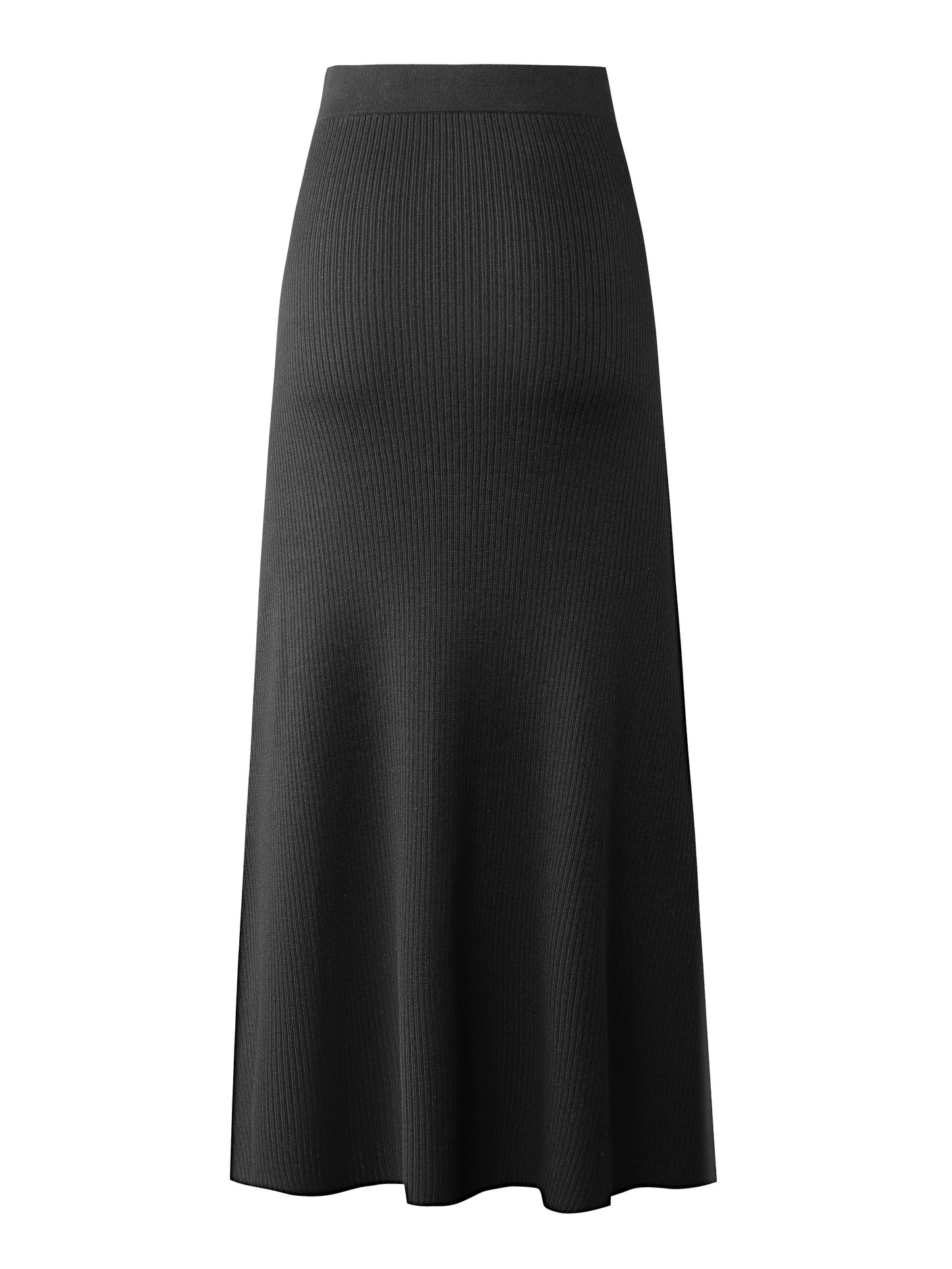 Lange damesrok met hoge taille, casual elegante stijl met ceintuur