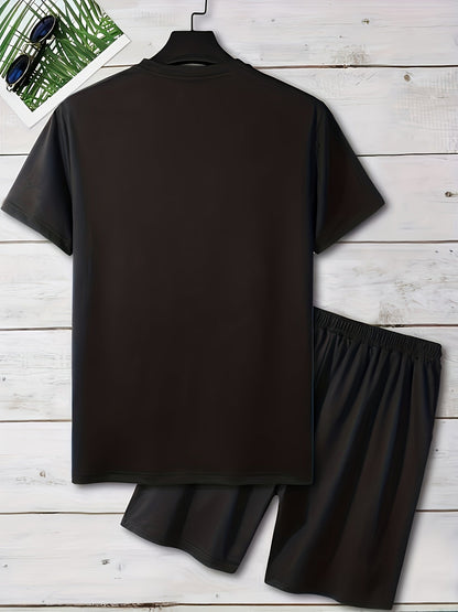 Lässiges Herrenoutfit – T-Shirt und Shorts im urbanen Stil mit Smiley-Gesicht-Grafik  