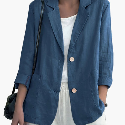 Veste blazer décontractée élégante pour femme à manches longues style urbain