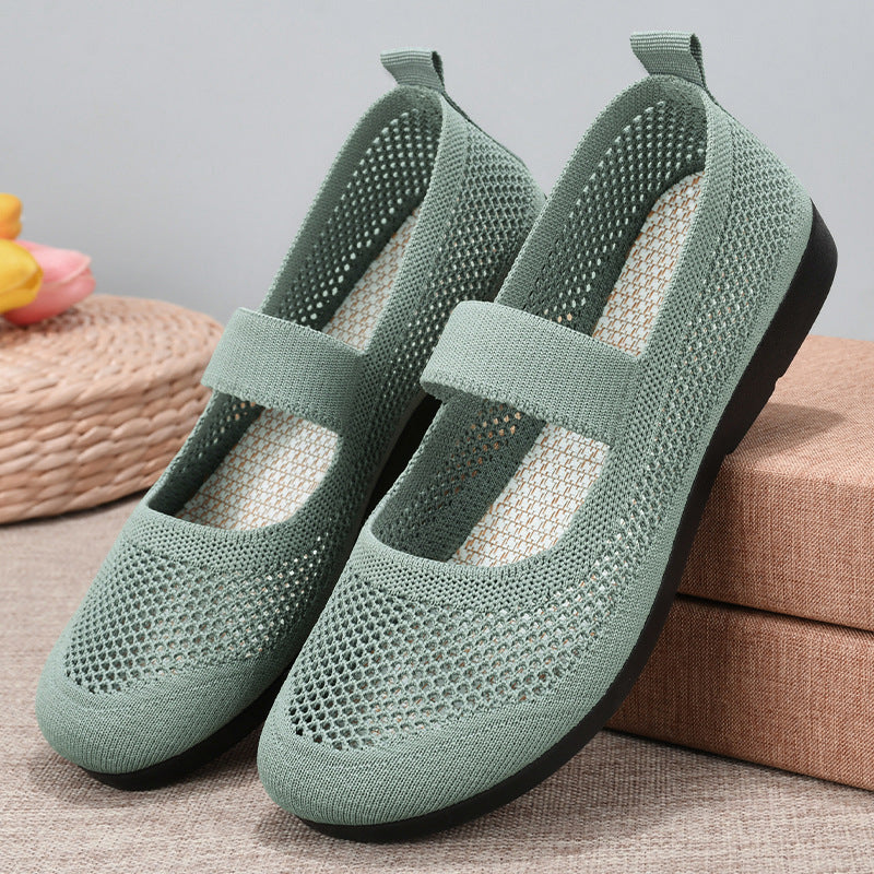 Damskie wygodne buty na pasku w stylu Mary Jane, oddychające, na co dzień