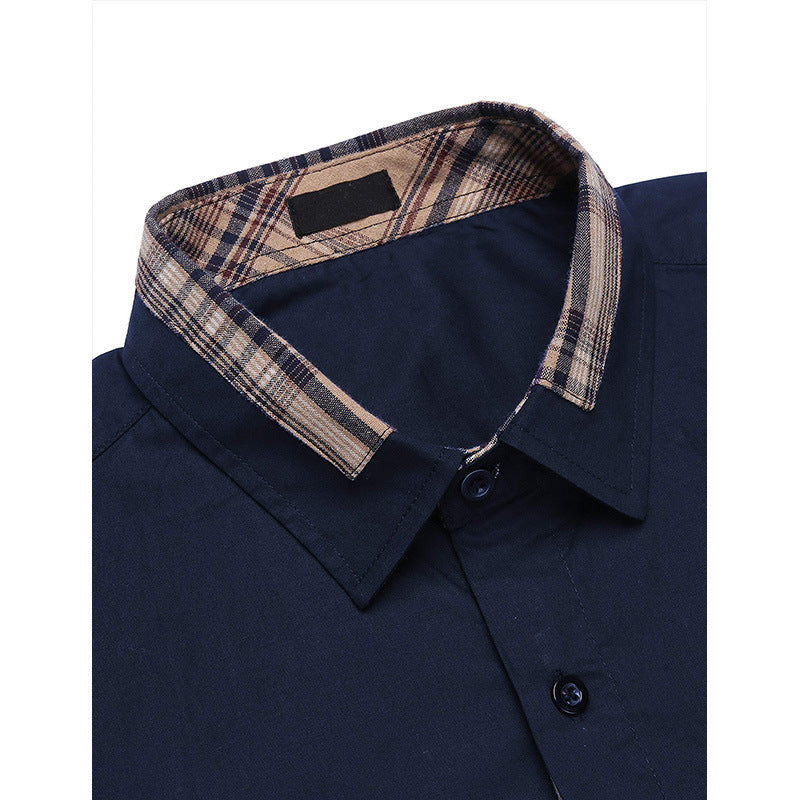 Camisa elegante para hombre estilo casual chic con cuello de solapa – Ideal para oficina y salidas