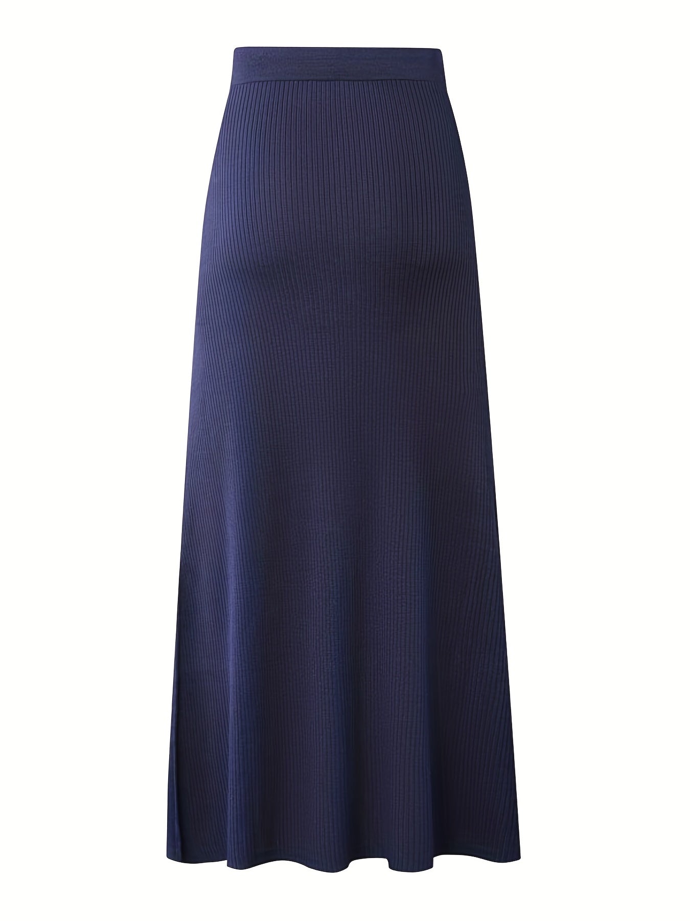 Lange damesrok met hoge taille, casual elegante stijl met ceintuur