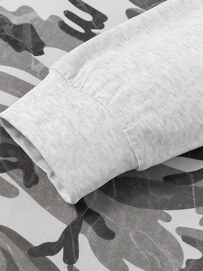 T-shirt à manches longues camouflage Raglan Vert Armée