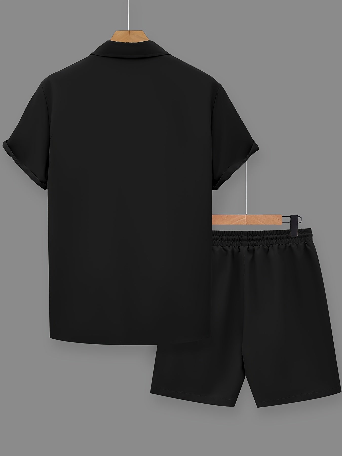 Ensemble casual d'été pour homme avec chemise à boutons et short, style urbain citation motivationnelle