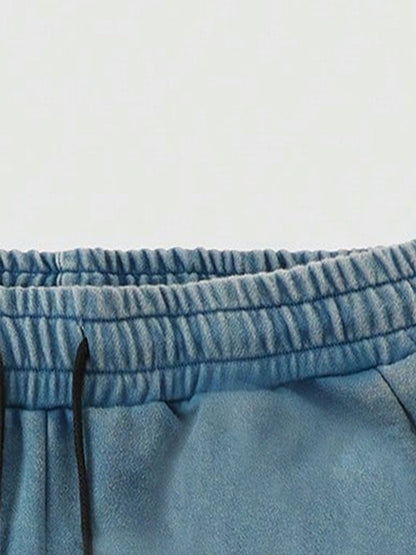 Short homme casual style urbain avec imprimé "Hustle" – idéal pour le streetwear et la détente