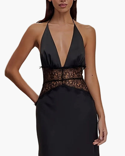 Robe de soirée élégante femme dos nu style glamour pour occasions spéciales