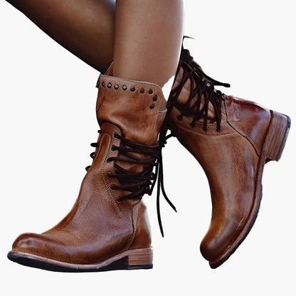 Bottes à Lacets Vintage pour Femme Style Aventurière – Confort et Élégance au Quotidien