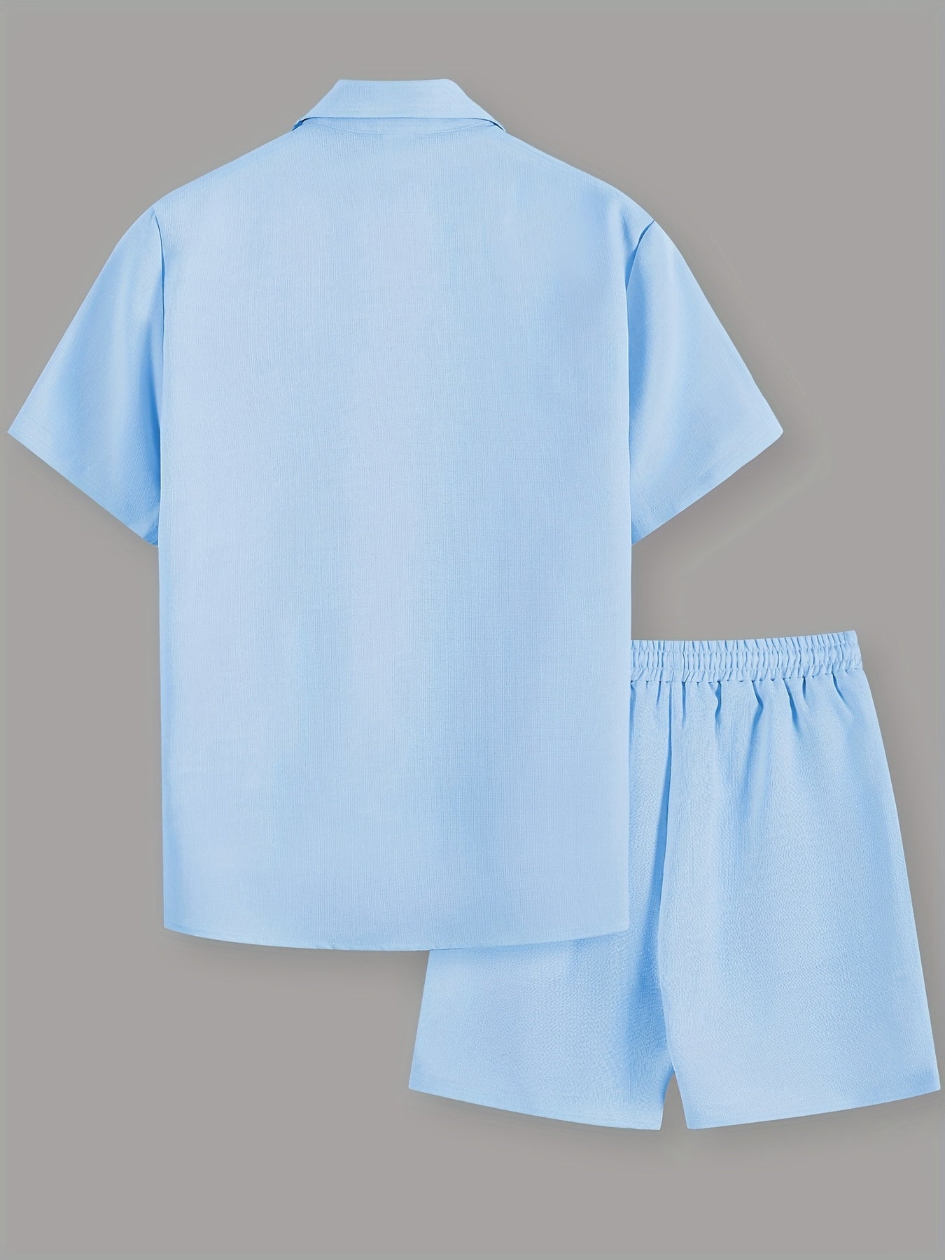Ensemble décontracté pour homme – chemise à manches courtes et short, style urbain estival
