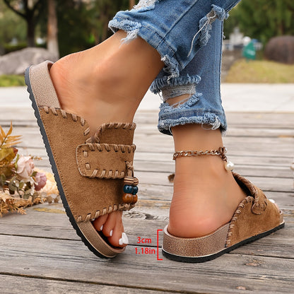 Sandales mules bohèmes pour femme style artisanal décontracté