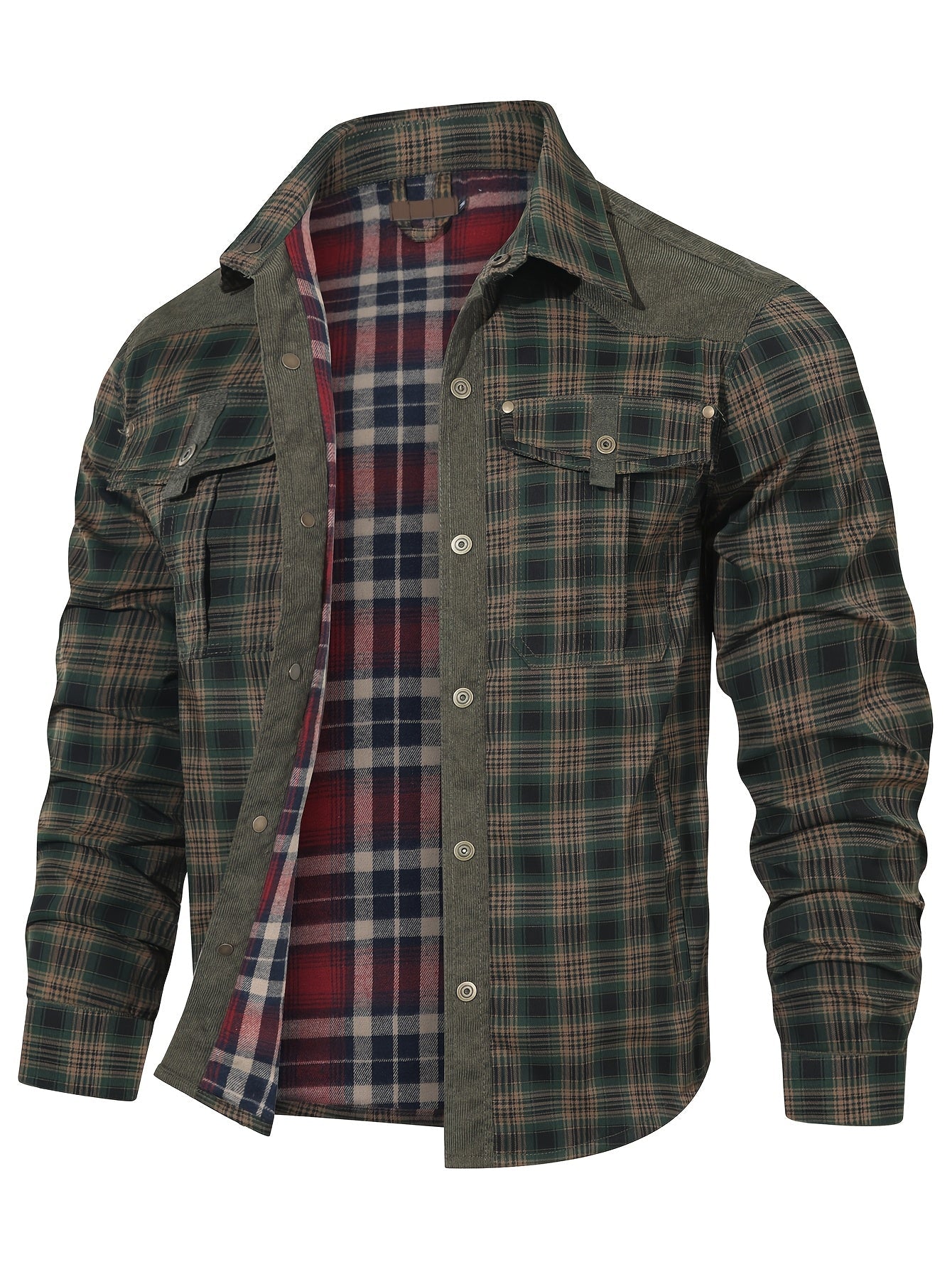 Lässiges Herrenhemd im Outdoor-Karohemd-Stil