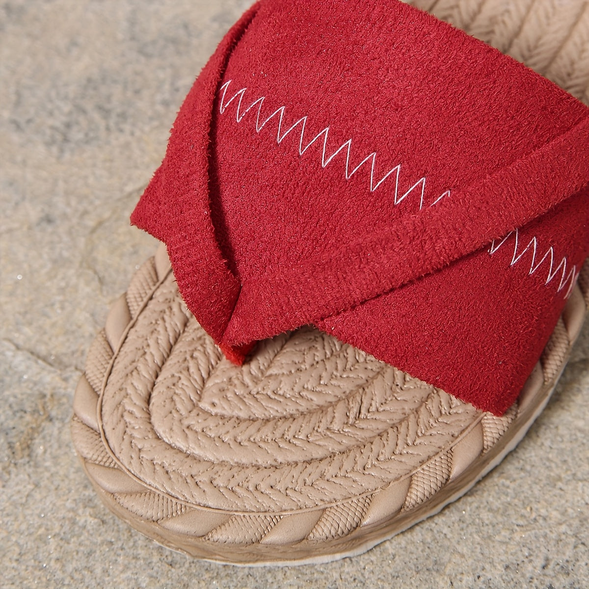 Avslappnade slip-on sandaler för kvinnor i preppy stil för sommaren