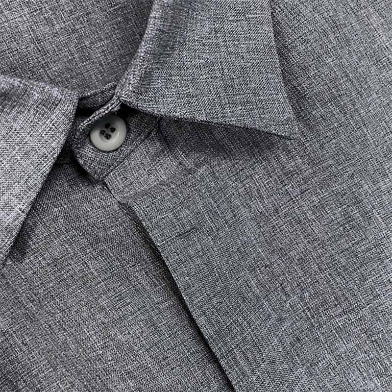 Chemise Homme Élégante Col Revers Manches Courtes Style Décontracté Été