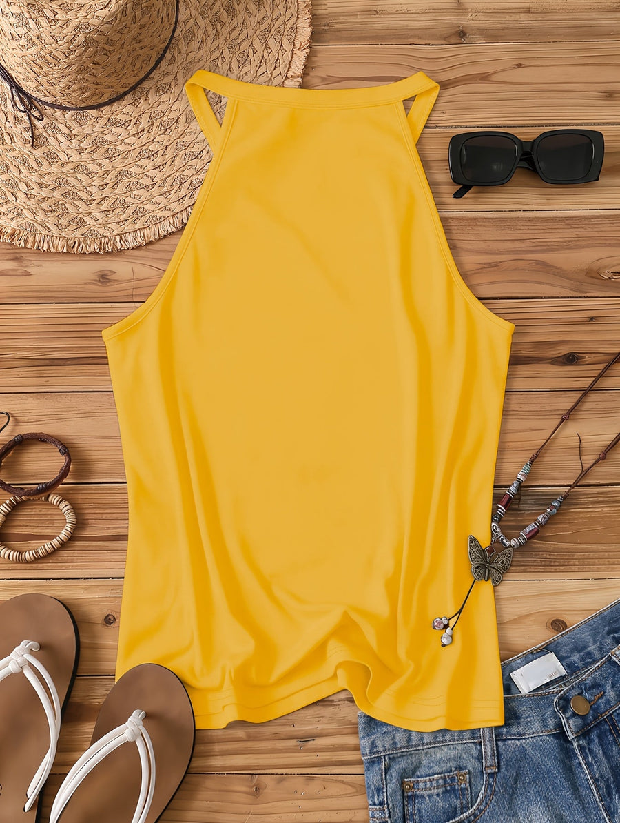 Débardeur Femme Style Bohème à Motif Fleurs Sauvages – Idéal Été et Loisirs
