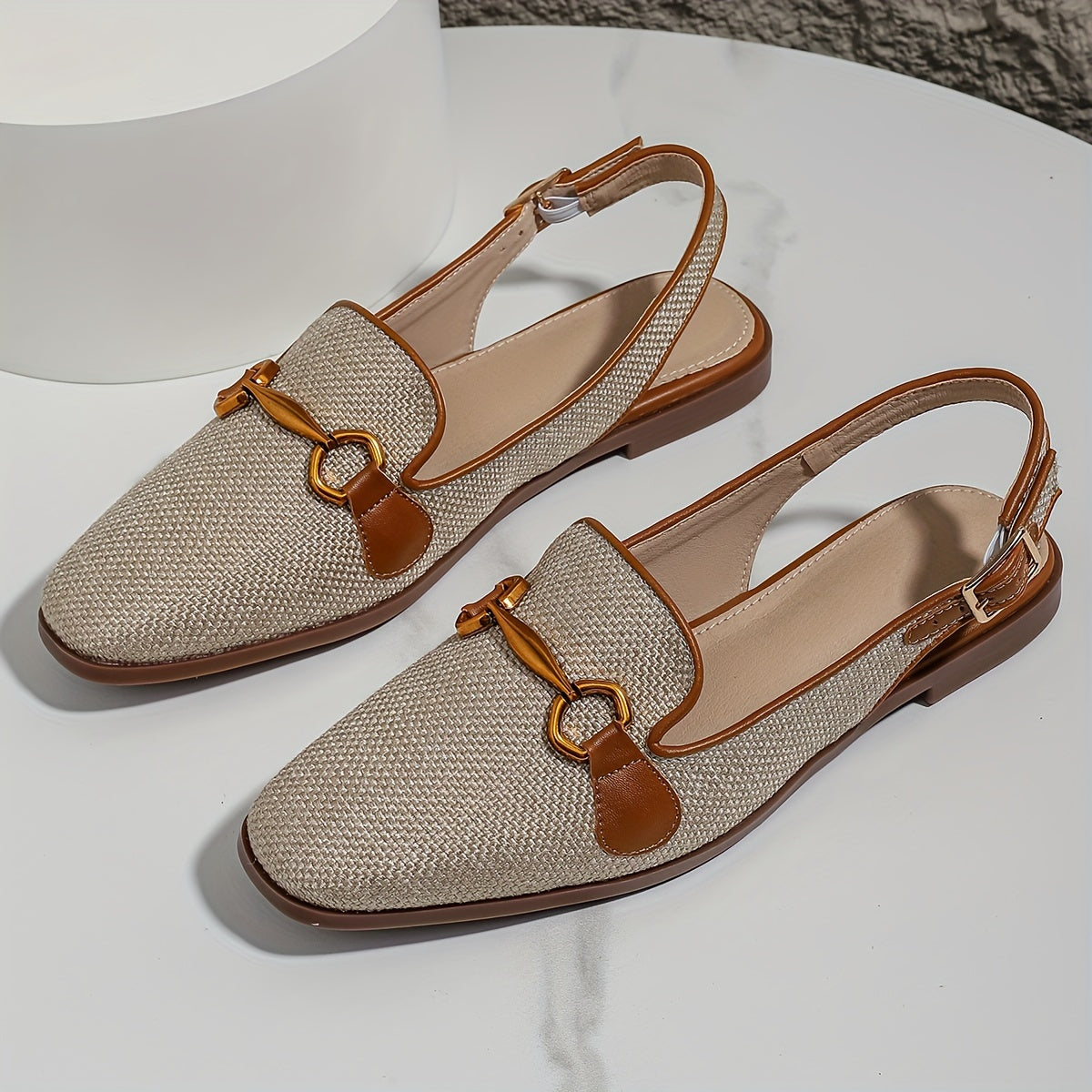 Moccasin slingback dam avslappnad stil för sommaren