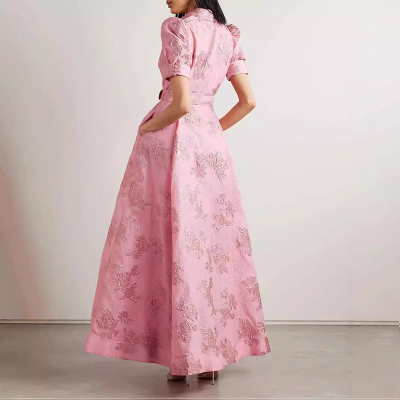 Robe longue élégante style A-ligne pour femme, idéale pour occasions et soirées socialites