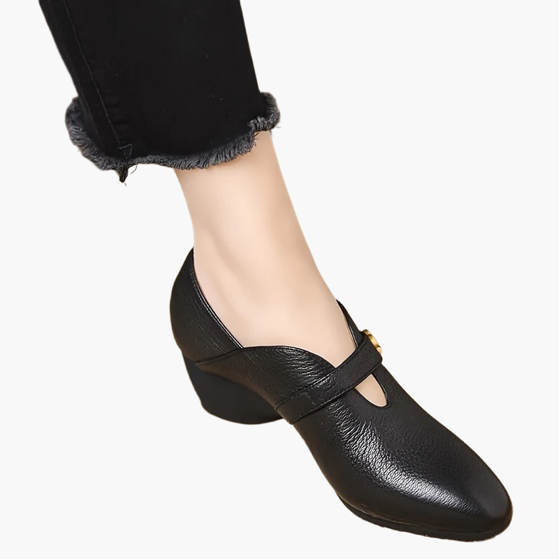 Chaussures vintage à talon bas pour femme style Mary Jane élégantes