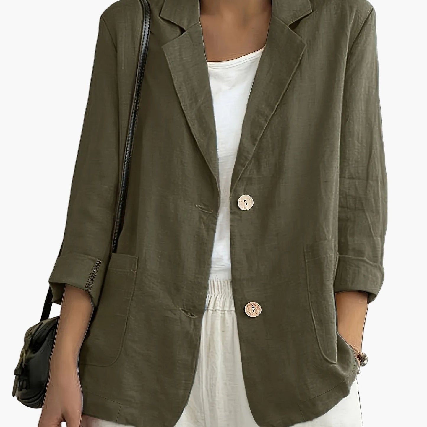 Veste blazer décontractée élégante pour femme à manches longues style urbain