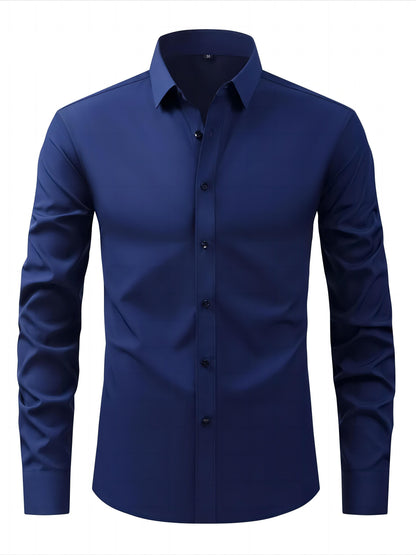 Chemise élégante pour homme à manches longues – Style habillé et décontracté