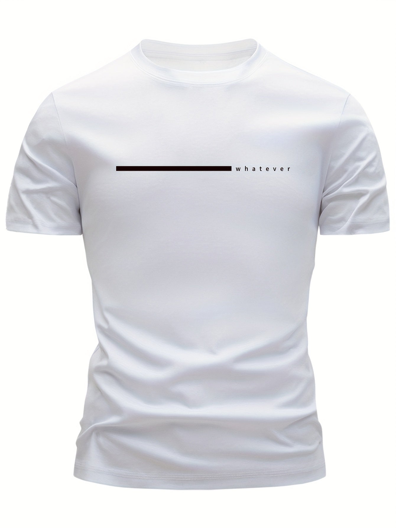 T-shirt homme style décontracté « whatever » imprimé moderne pour tous les jours