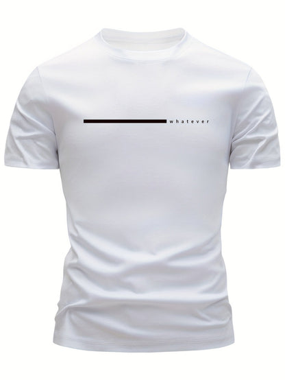 T-shirt homme style décontracté « whatever » imprimé moderne pour tous les jours