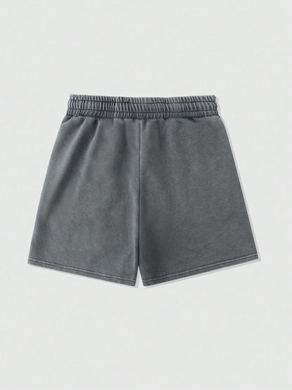 Short homme casual style urbain avec imprimé "Hustle" – idéal pour le streetwear et la détente