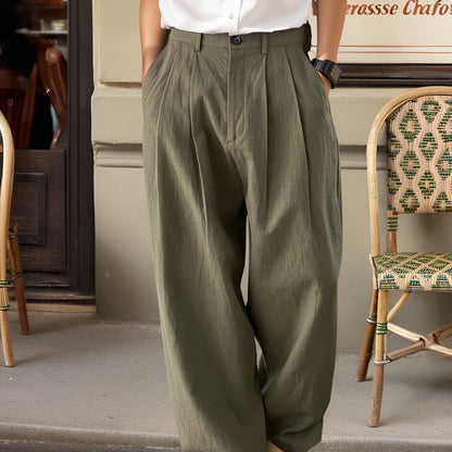 Pantalon large homme style vintage élégant pour look urbain moderne