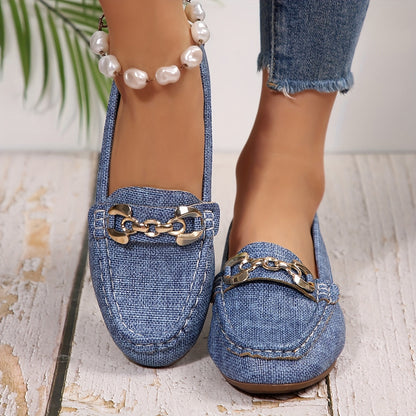 Mocassini Donna Eleganti Stile Casual con Catena Decorativa – Ideali per Uso Quotidiano e Città