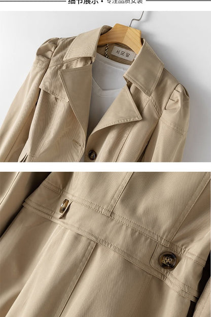 Betty – Trenchcoat lente en herfst Koreaanse stijl slank lang