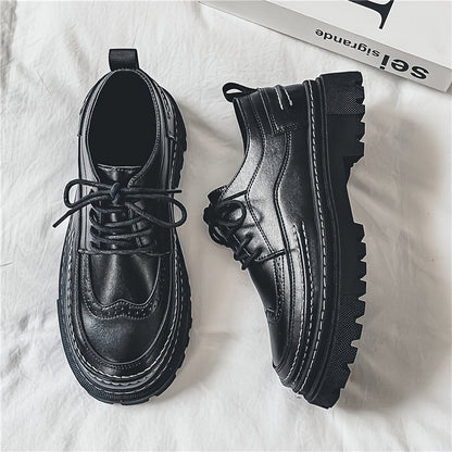 Vintage Derby-Herrenschuhe mit dicker Sohle – eleganter urbaner Stil für Hochzeit und Alltag