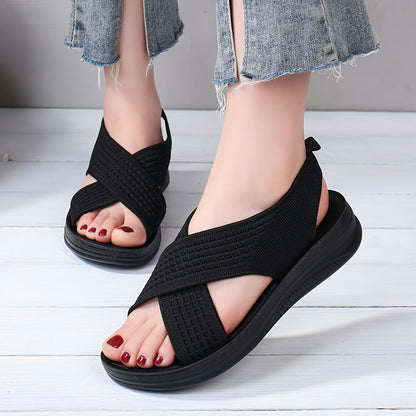 Sandales à bride arrière pour femme, style croisé moderne, confort quotidien
