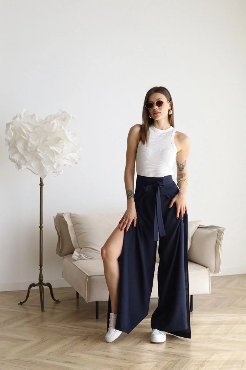 Erika™ - Hoch taillierte Hosen mit weitem Bein