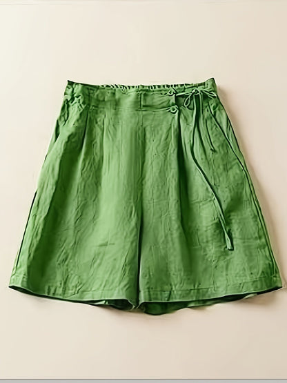 Shorts taille haute femme coupe ample style décontracté été