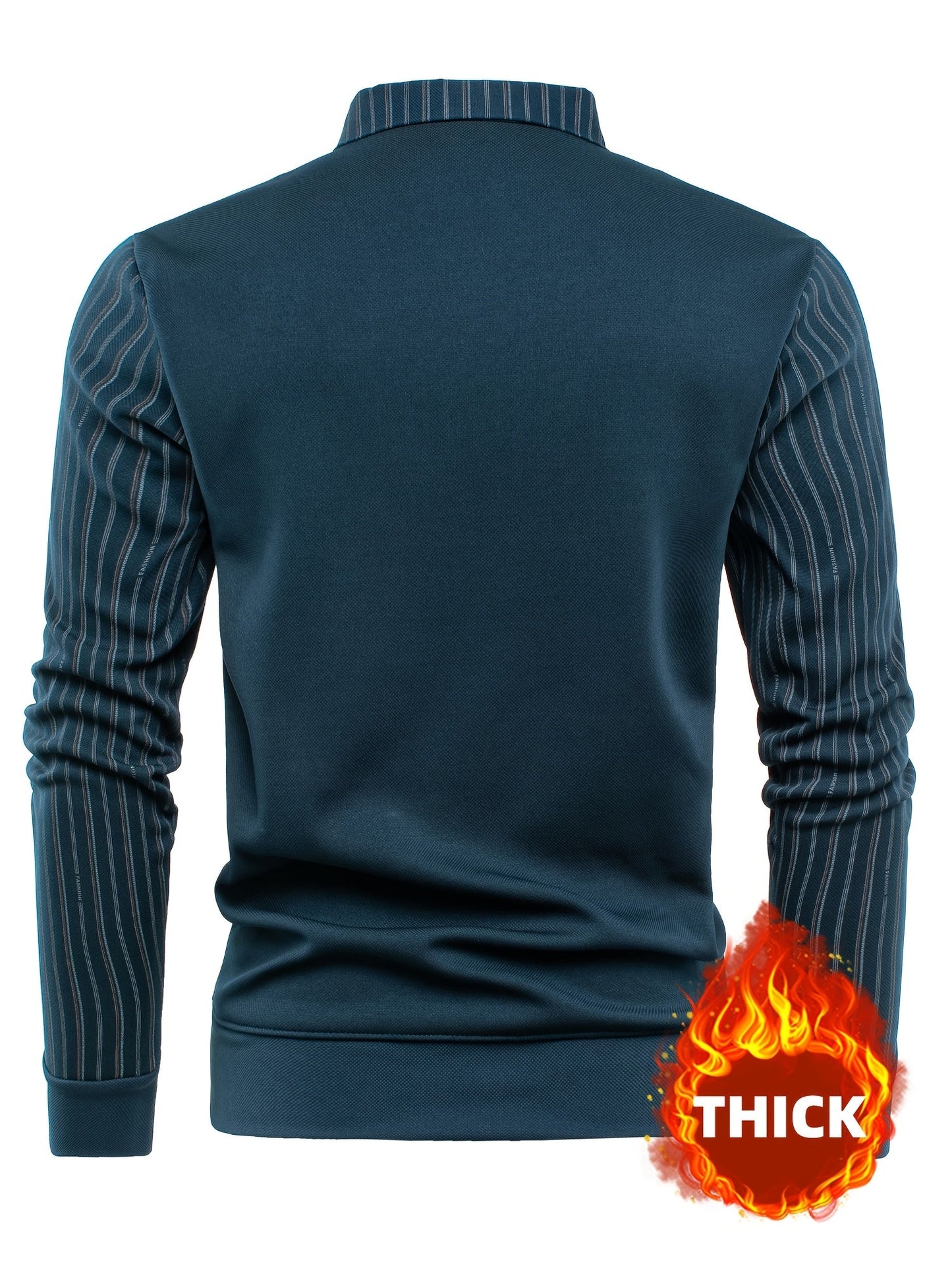 Pull Col V Homme Effet Chemise Rayée Manches Longues