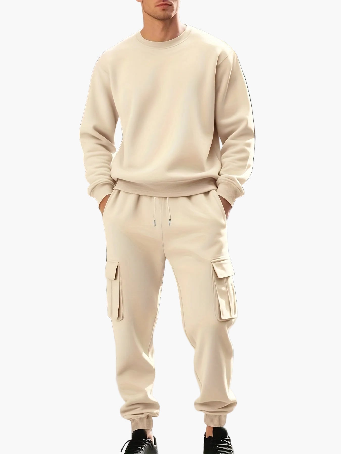 Ensemble de survêtement décontracté pour homme style cargo – Idéal sport et détente