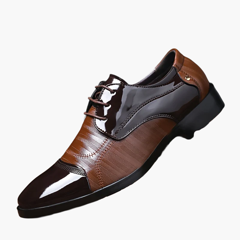 Zapatos de vestir de negocios para hombre estilo inglés con punta afilada y cierre de cremallera