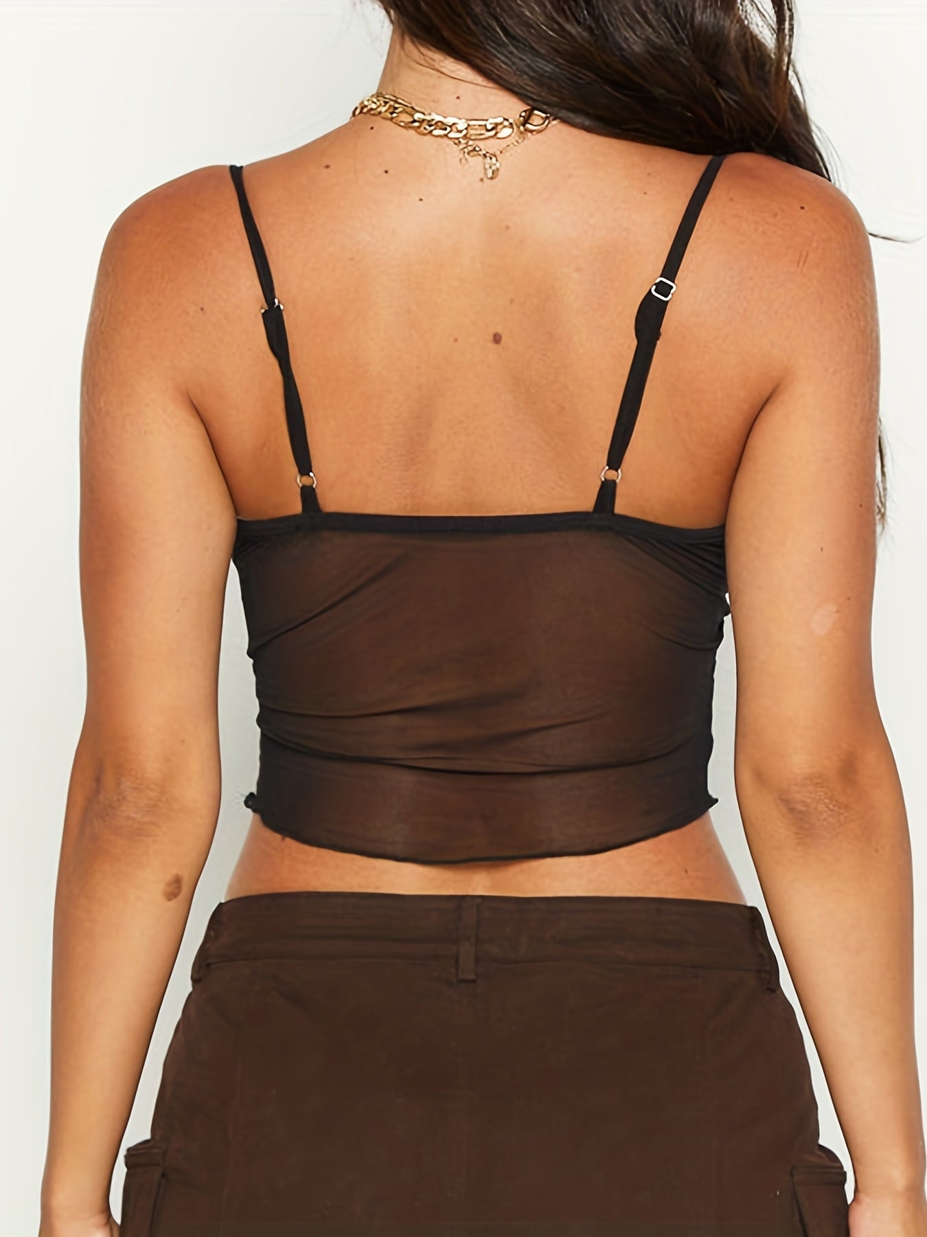Top corto donna stile serata con spalline sottili e fiocco davanti – Tendenza chic per uscite