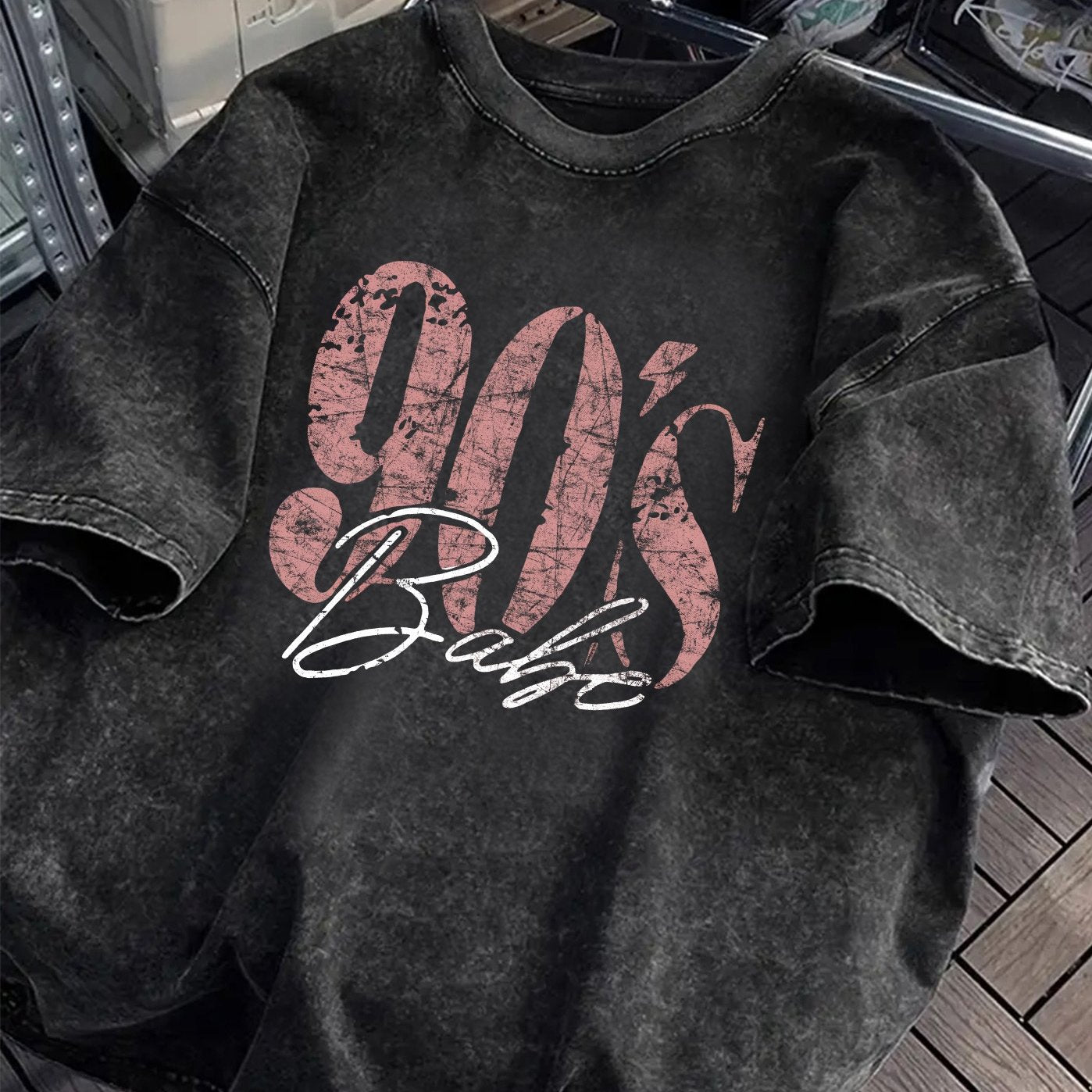 T-shirt streetwear femme imprimé rétro 90's Babe pour l'été