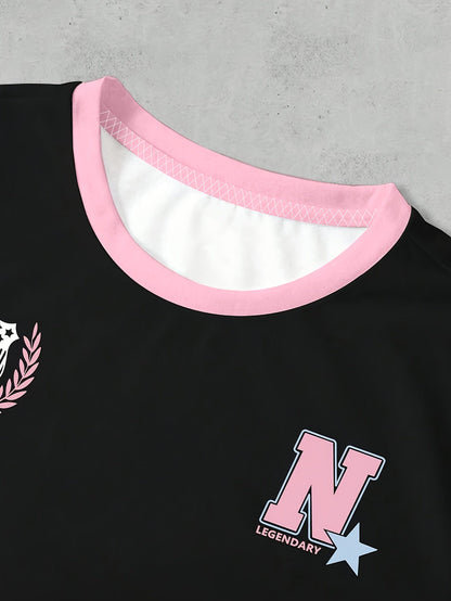 Universitair T-shirt voor dames - nummer 28, trendy preppy look