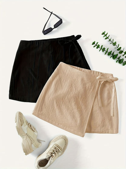 Korte portefeuille rok in stedelijke stijl voor dames, chique casual look, ideaal voor de zomer
