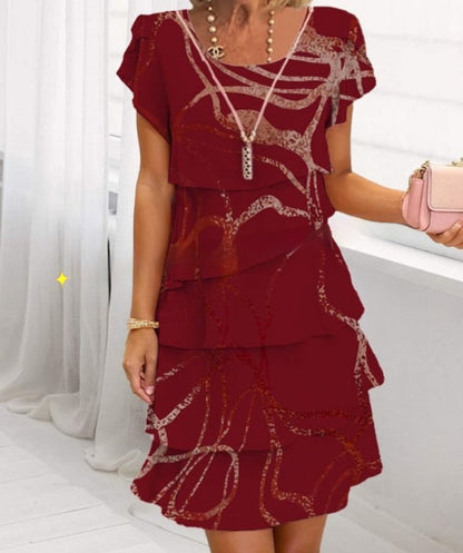 Robe Femme Élégante Style Patchwork Décontracté pour Sorties et Événements