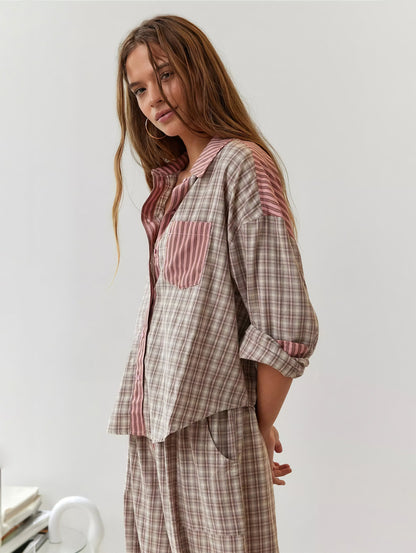 Pyjama-Set élégant pour femme, style décontracté, idéal pour des nuits relaxantes