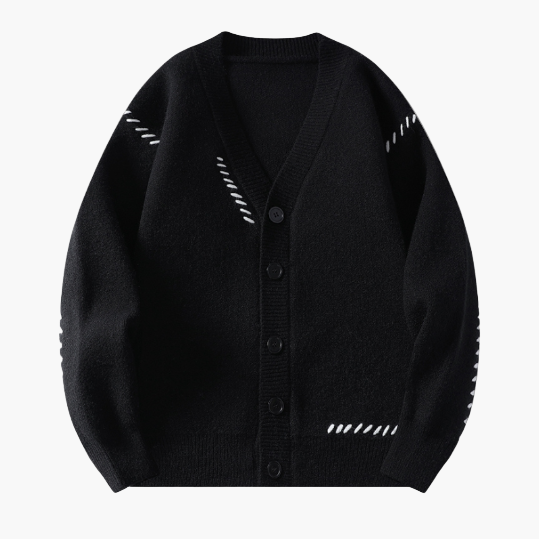 Cardigan uomo con bottoni stile casual chic, ideale per l'autunno e l'inverno
