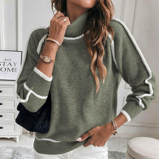 Maglione dolcevita donna stile casual chic autunno inverno