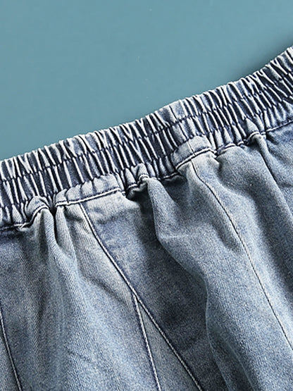 Pantalon large décontracté pour femme style streetwear avec poches, taille élastique, idéal pour un look urbain tendance