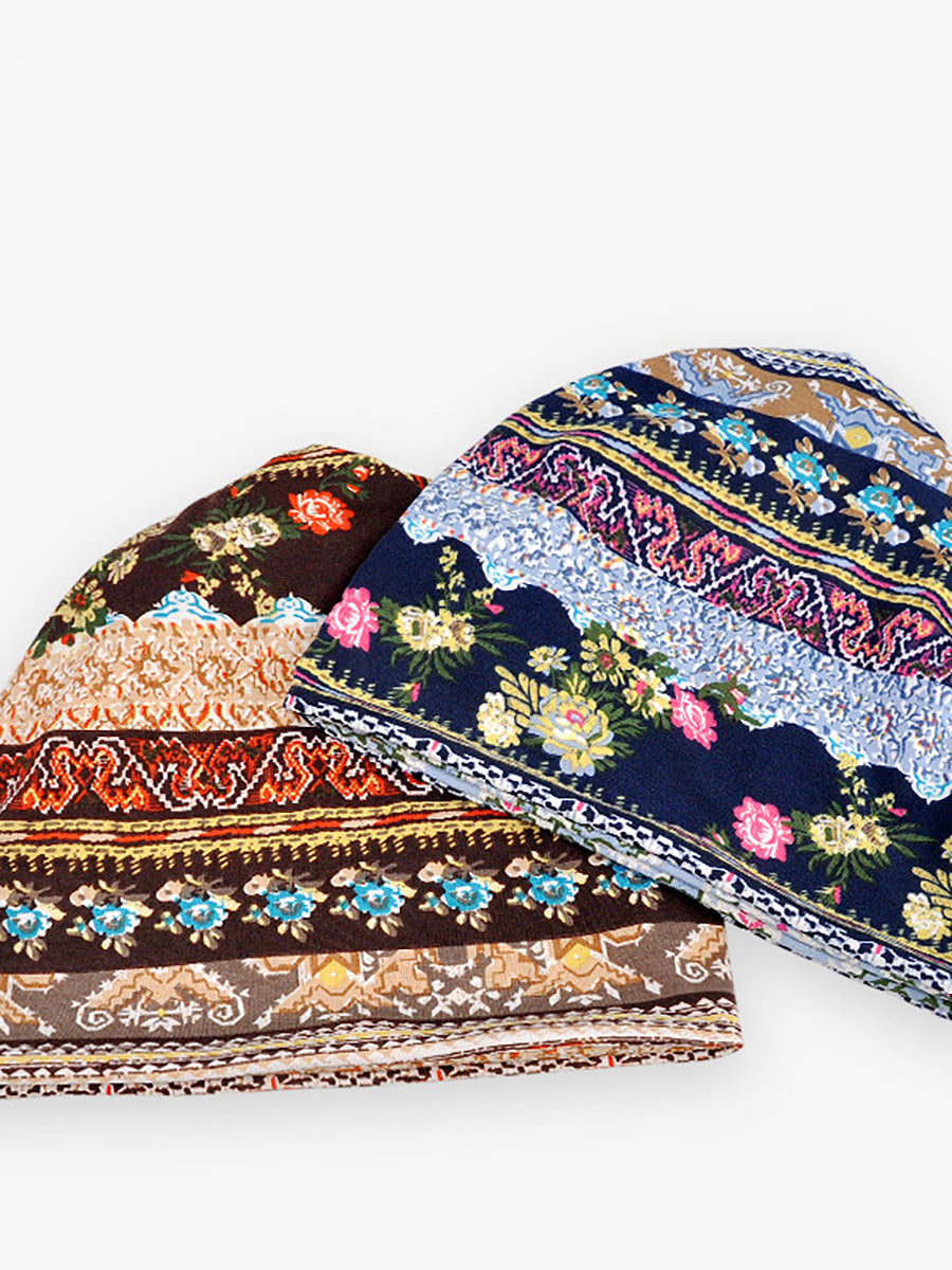 Cuffia Donna Stile Bohémien Multiuso Motivo Floreale Elegante per Primavera Estate Autunno