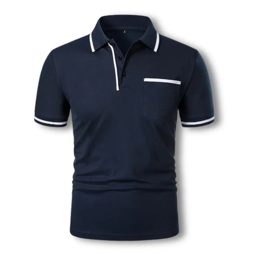 Polo til herre i urban chic stil med kontrasterende detaljer for en velstelt hverdagslook