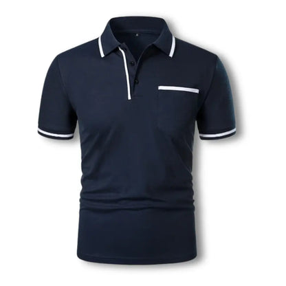 Polo til herre i urban chic stil med kontrasterende detaljer for en velstelt hverdagslook