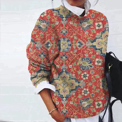 Doris - Warmer Pullover mit Einzigartigem Druck